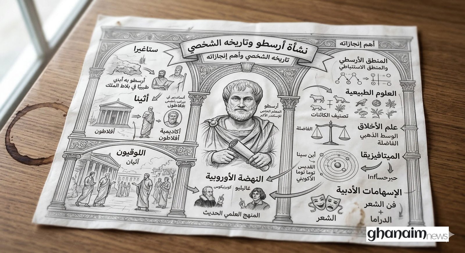 إسهامات في مجال العلم والمعرفة لـ أرسطو