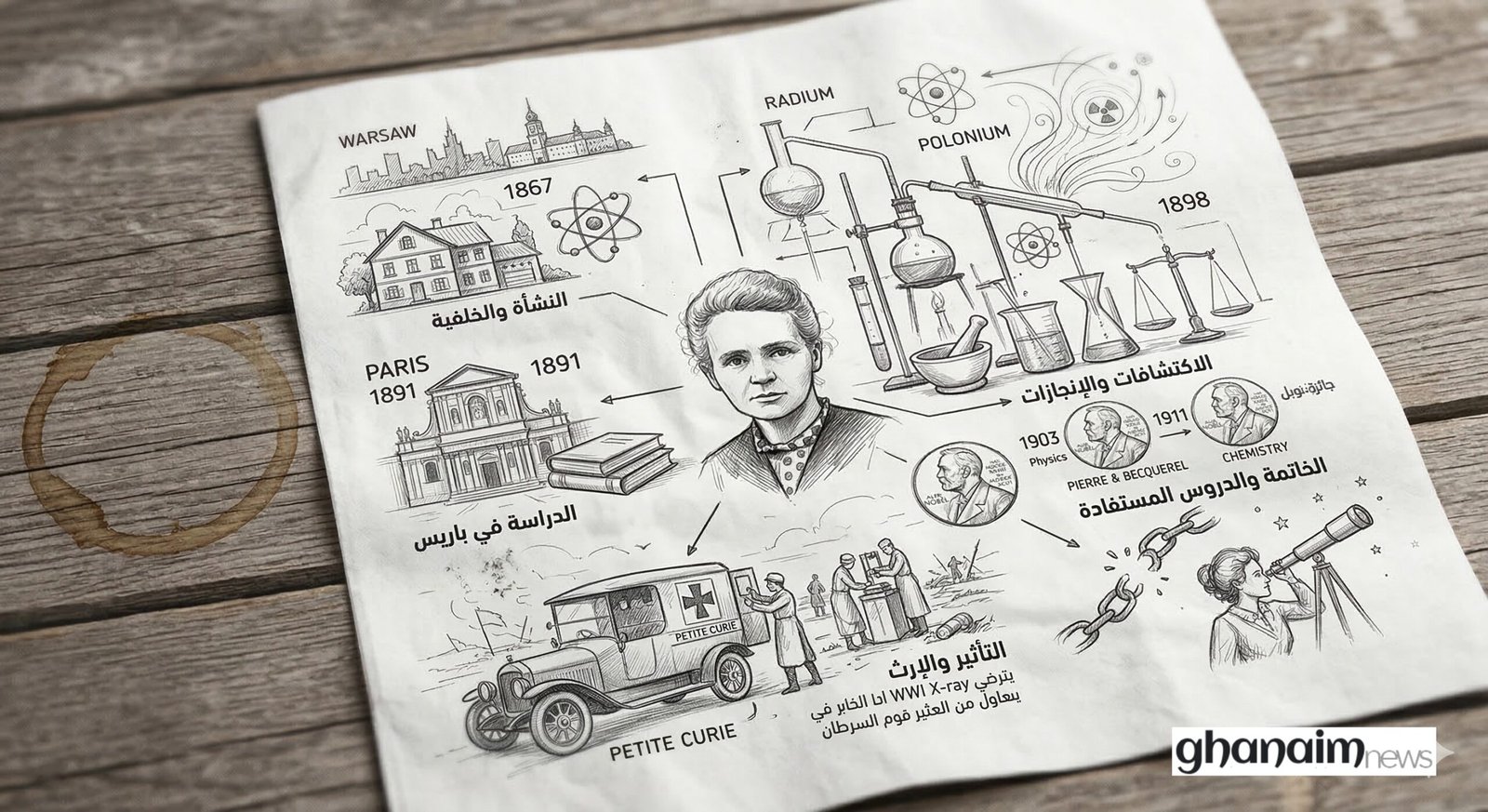 إسهامات في مجال العلم والمعرفة لـ ماري كوري