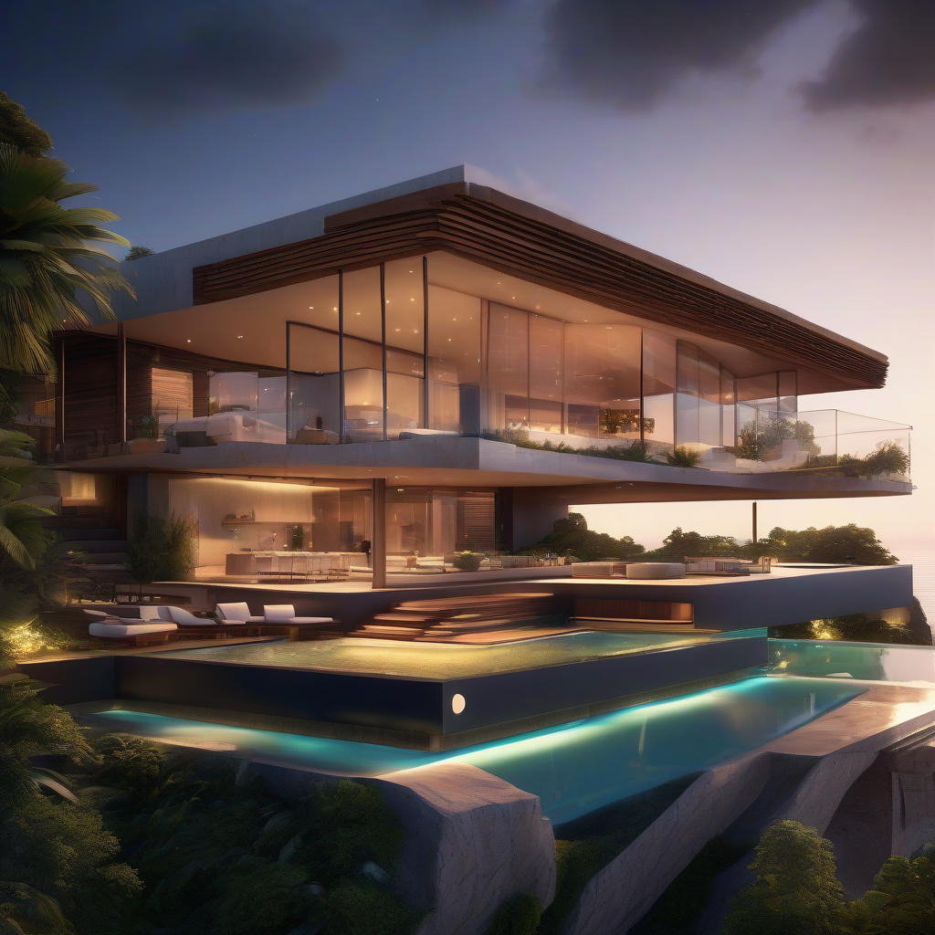 Class property employ ancho red multi level mansion
